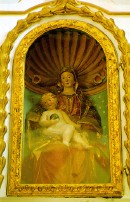 Statua lignea policroma di Madonna con Bambino